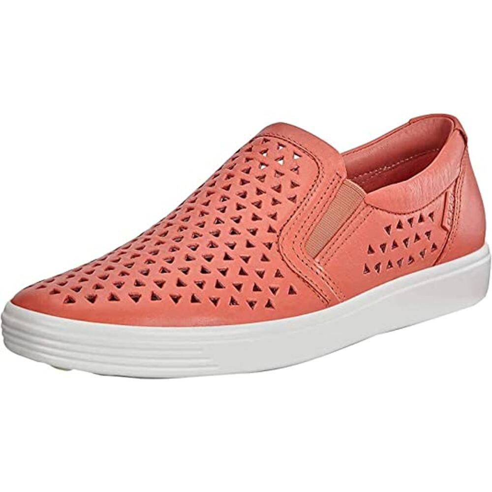 Ecco Women’s Soft 7 Laser Cut Slip-On Sneakers, Size US 5-5.5, Apricot - Picture 1 of 7